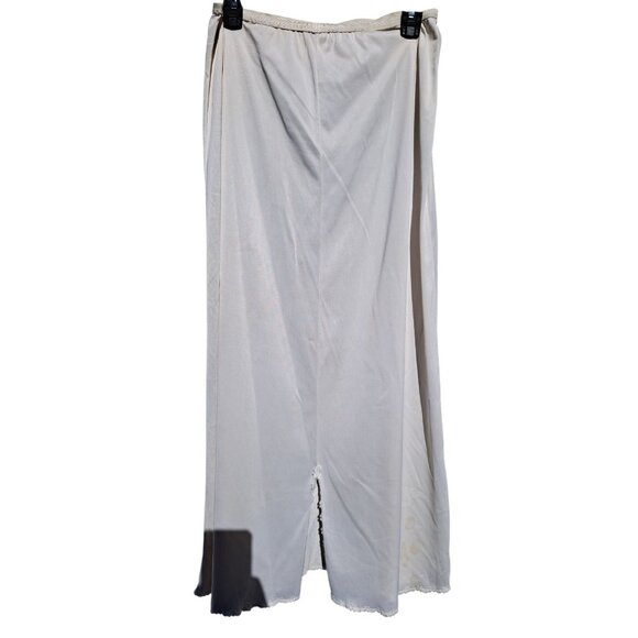 VTG OLGA Ivory Nylon Half Slip Womens Lingerie Underskirt Lace Hem (Flaw) - Picture 3 of 6